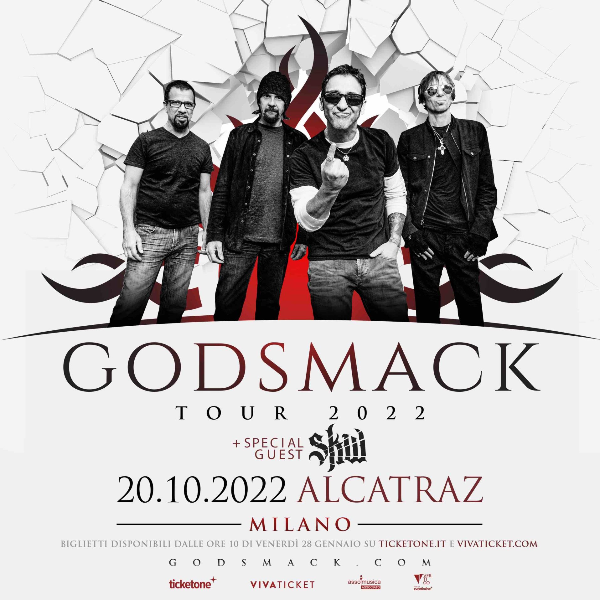GODSMACK: il concerto di Milano sarà aperto da Skw