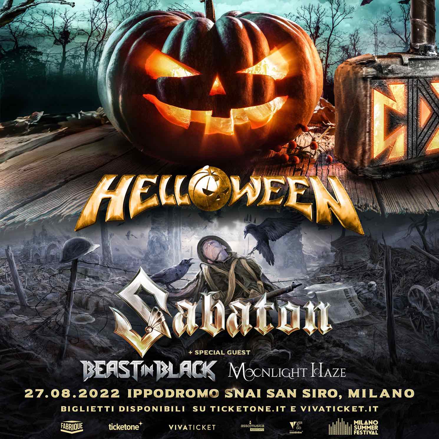 HELLOWEEN e SABATON: assieme per una data estiva a Milano!