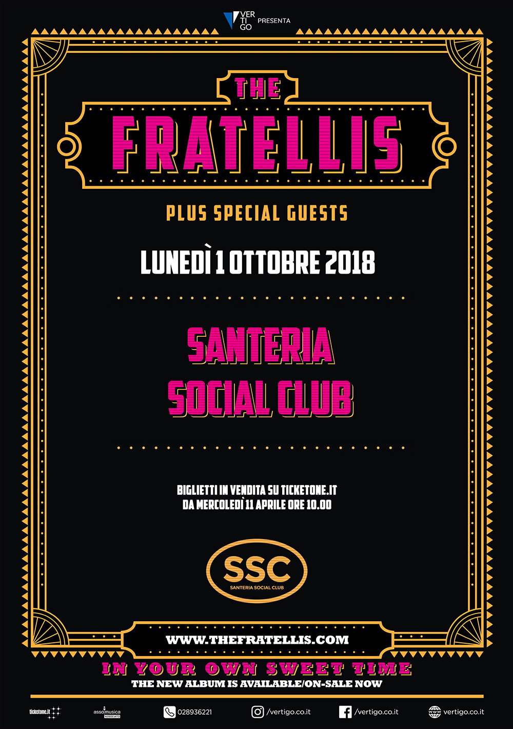 THE FRATELLIS tour Vertigo Concerti