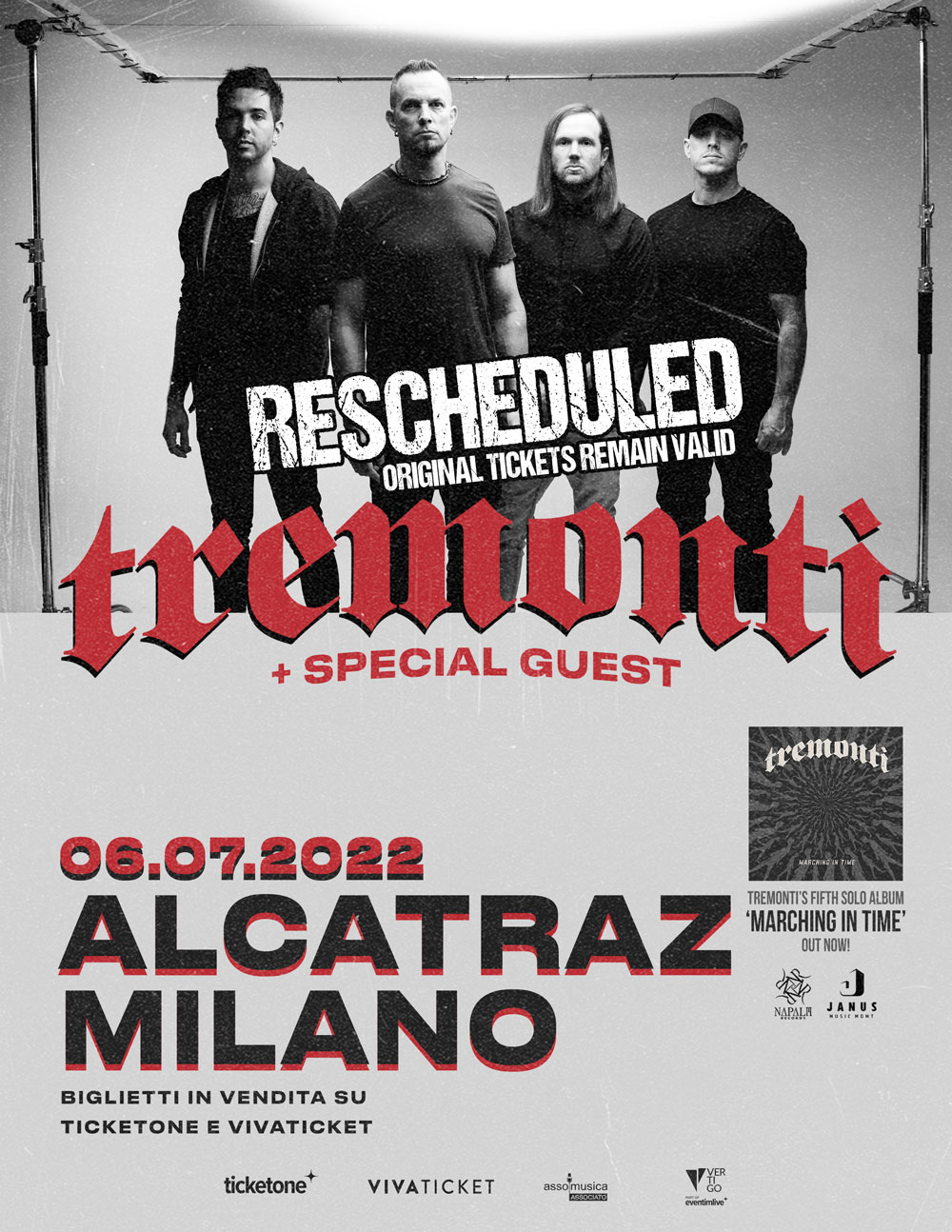 TREMONTI Tour Vertigo Concerti