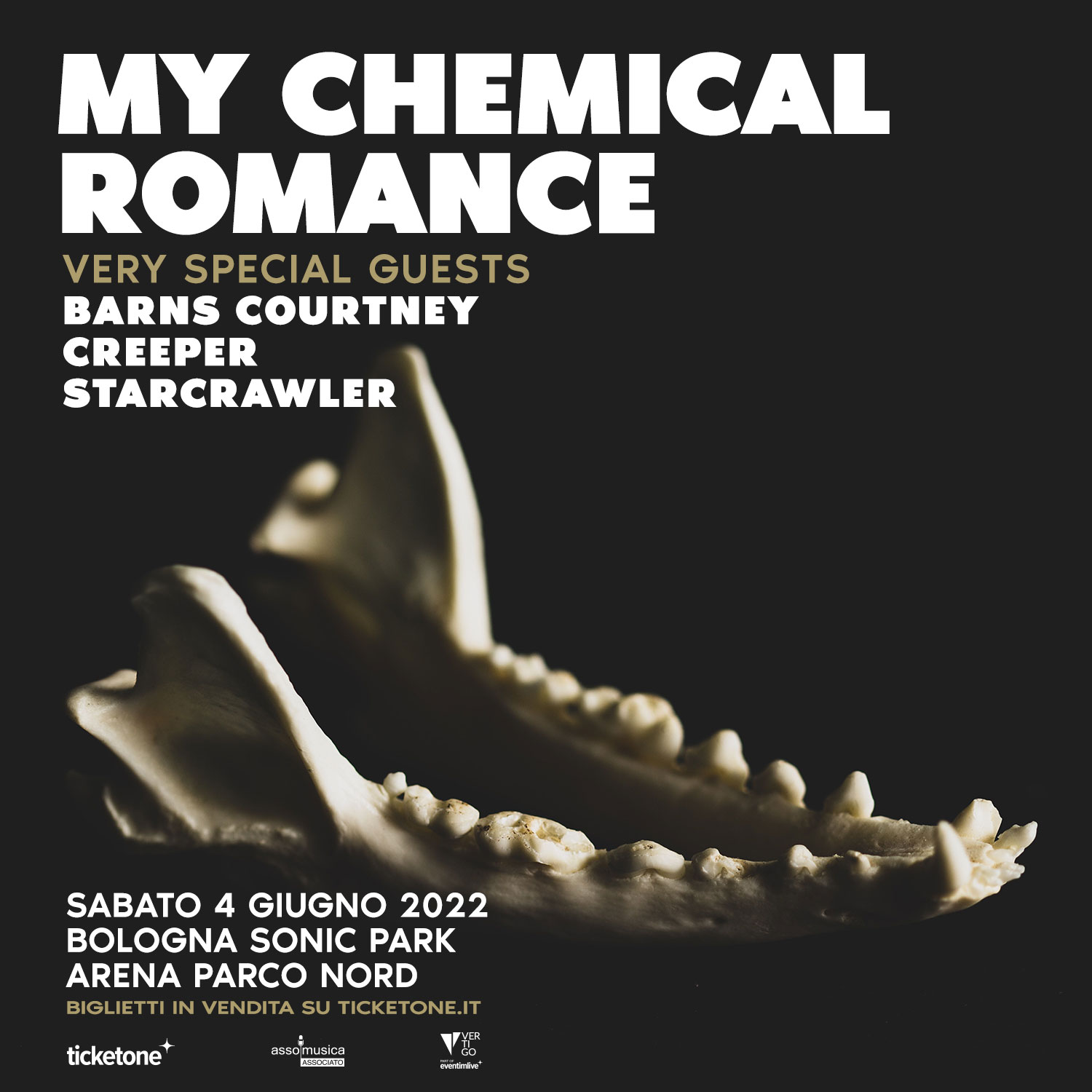 MY CHEMICAL ROMANCE: orari e band di apertura della data a BOLOGNA SONIC PARK