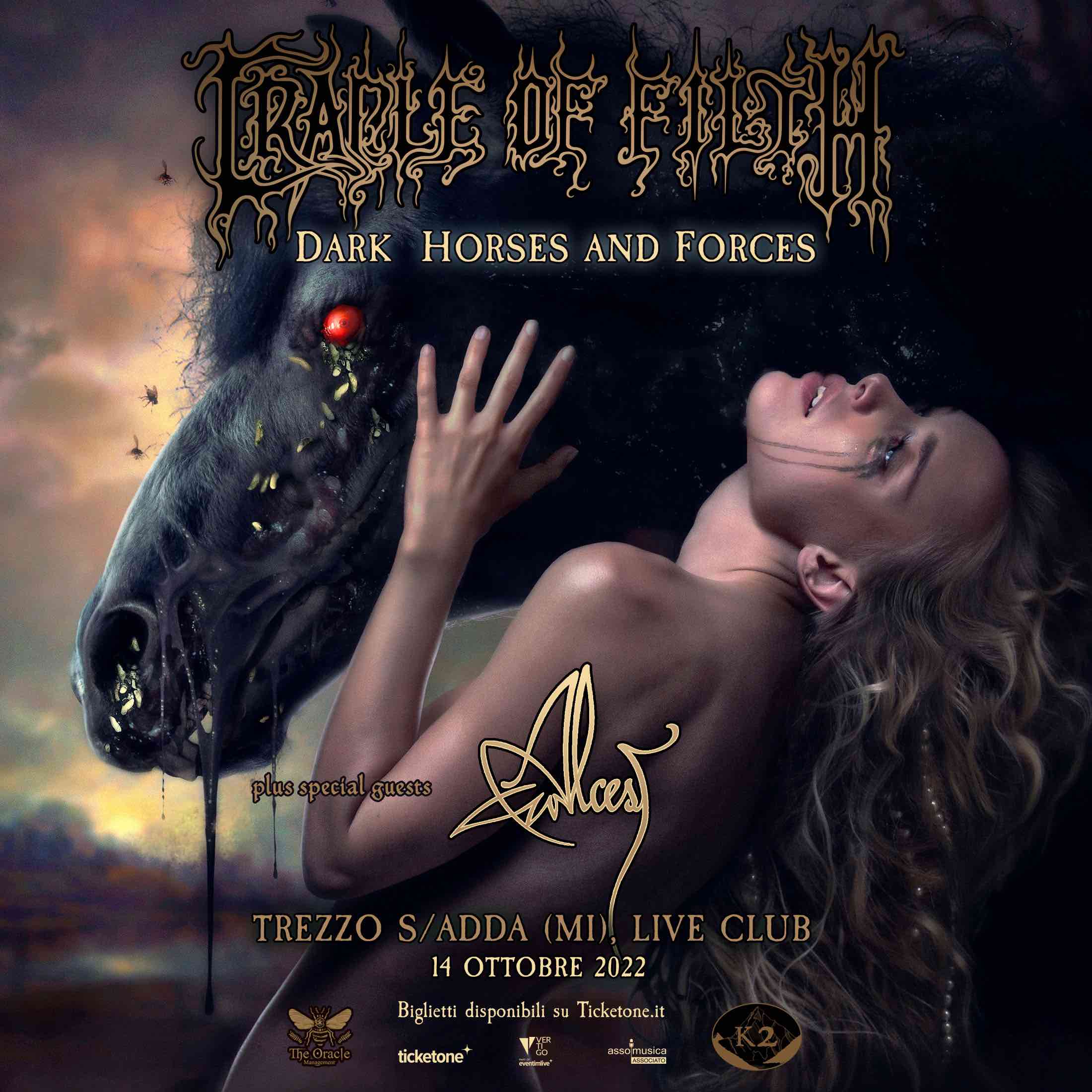 CRADLE OF FILTH: una data in Italia a ottobre