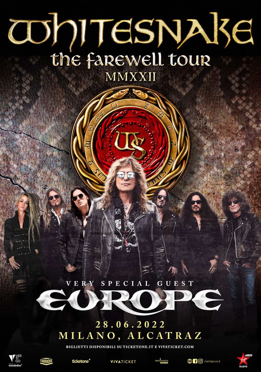 WHITESNAKE Tour Vertigo Concerti