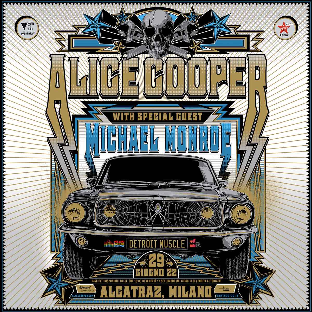 ALICE COOPER: il concerto si sposta all’Alcatraz di Milano