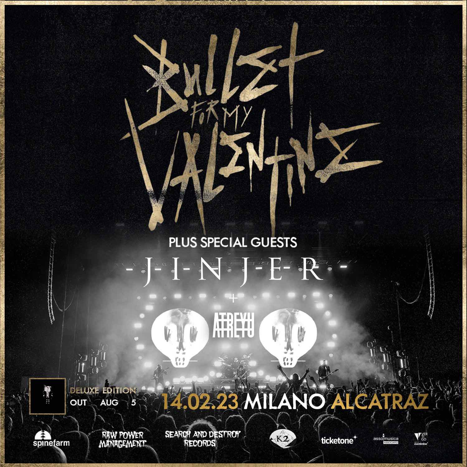 BULLET FOR MY VALENTINE: una data a Milano con JINJER e ATREYU