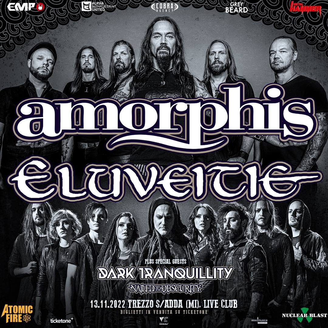 AMORPHIS ed ELUVEITIE: si aggiungono DARK TRANQUILLITY e NAILED TO OBSCURITY
