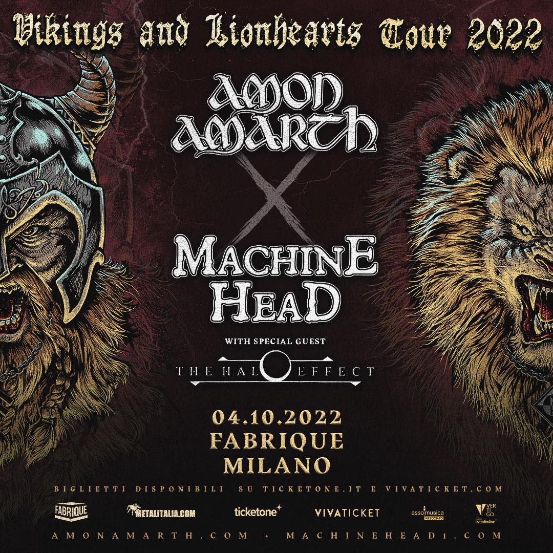 AMON AMARTH e MACHINE HEAD: la data si terrà al Fabrique di Milano