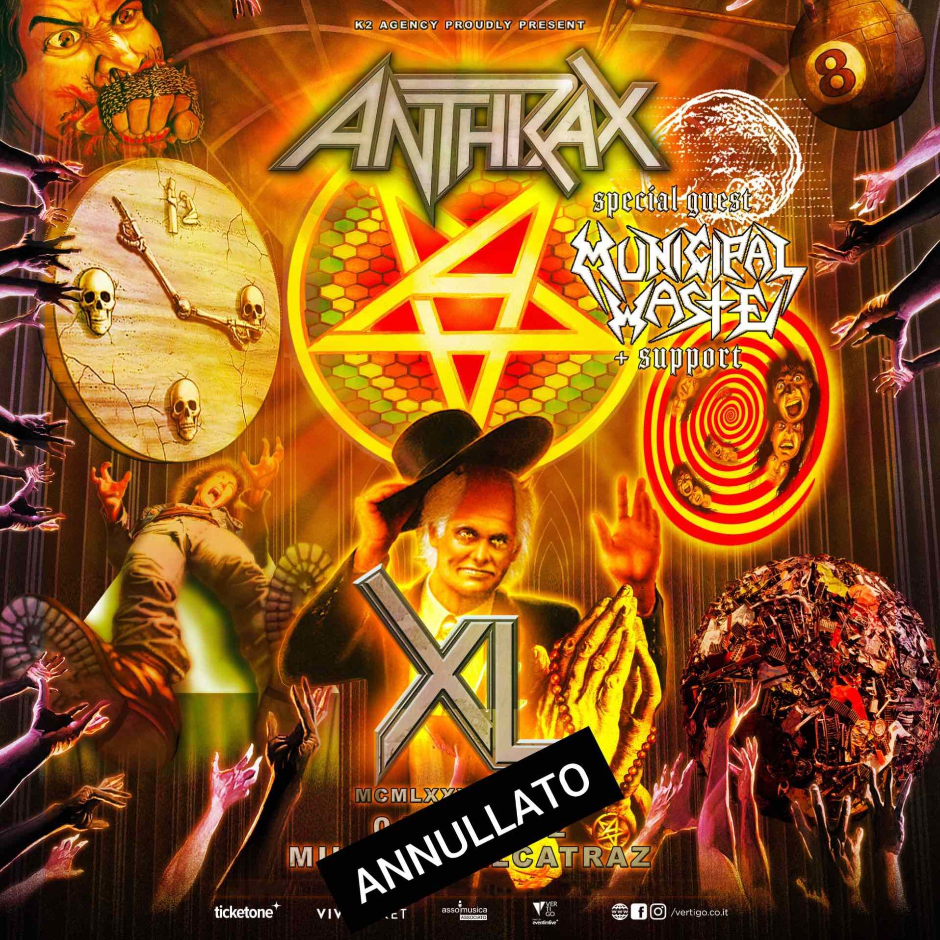 ANTHRAX: il tour europeo è cancellato