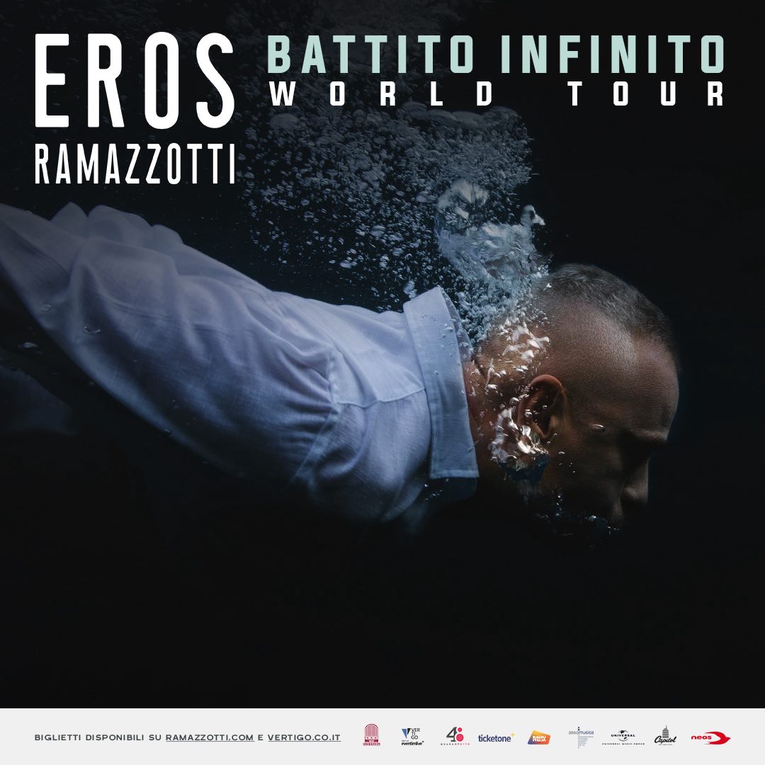 EROS RAMAZZOTTI annuncia 11 concerti estivi del Battito Infinito World Tour