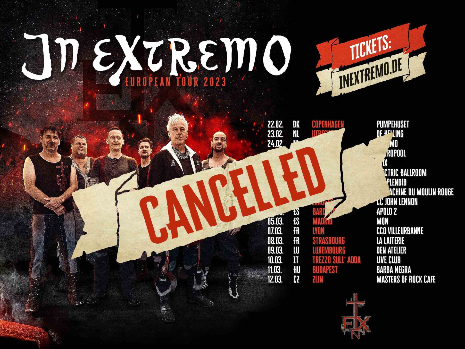 IN EXTREMO: cancellano l’intero tour europeo