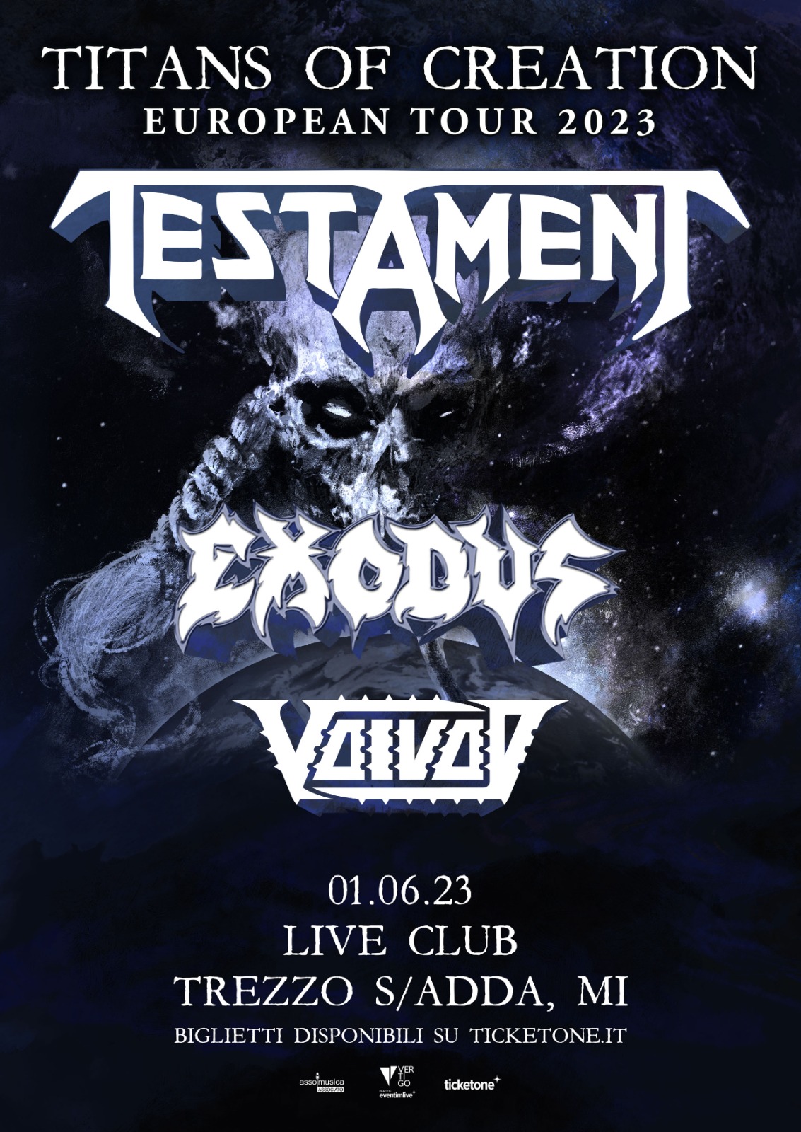 Testament Tour 2023 Vertigo Concerti