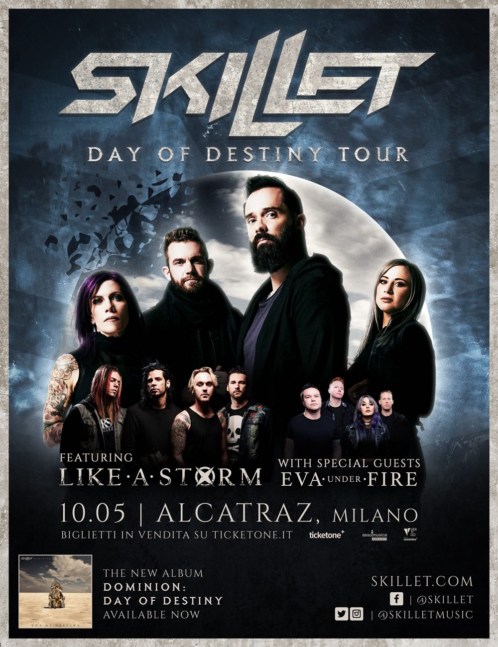 Skillet Tour 2023 Vertigo Concerti