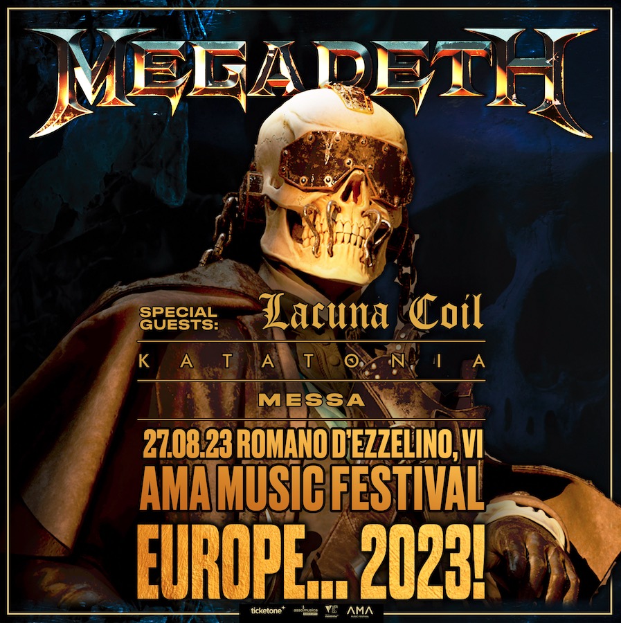 MEGADETH: una data in Italia ad AMA Music Festival 2023