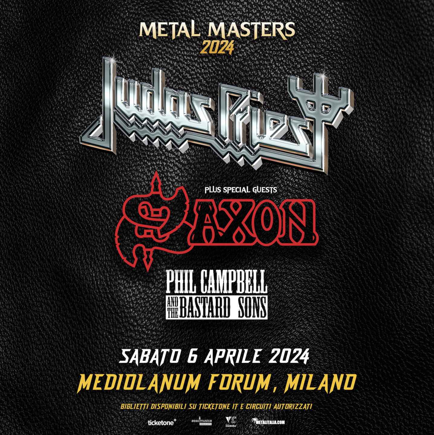 JUDAS PRIEST, in Italia nel 2024 con Saxon e Phil Campbell